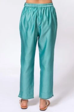 Chandrima Aqua Chanderi Pants -Deals Toggora Store 182chnd22 4