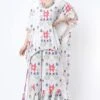 Payal Singhal White Ikat Printed Kaftan Set -Deals Toggora Store 1911pys24 1