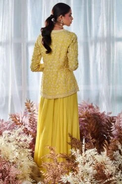 Devika Bhayana Yellow Beaded Top With Sharara -Deals Toggora Store 193db15 4 1