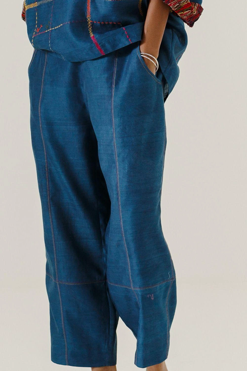 Sunira Designs Blue Mool Boho Pants 4 Sunira Designs Blue Mool Boho Pants - Image 2