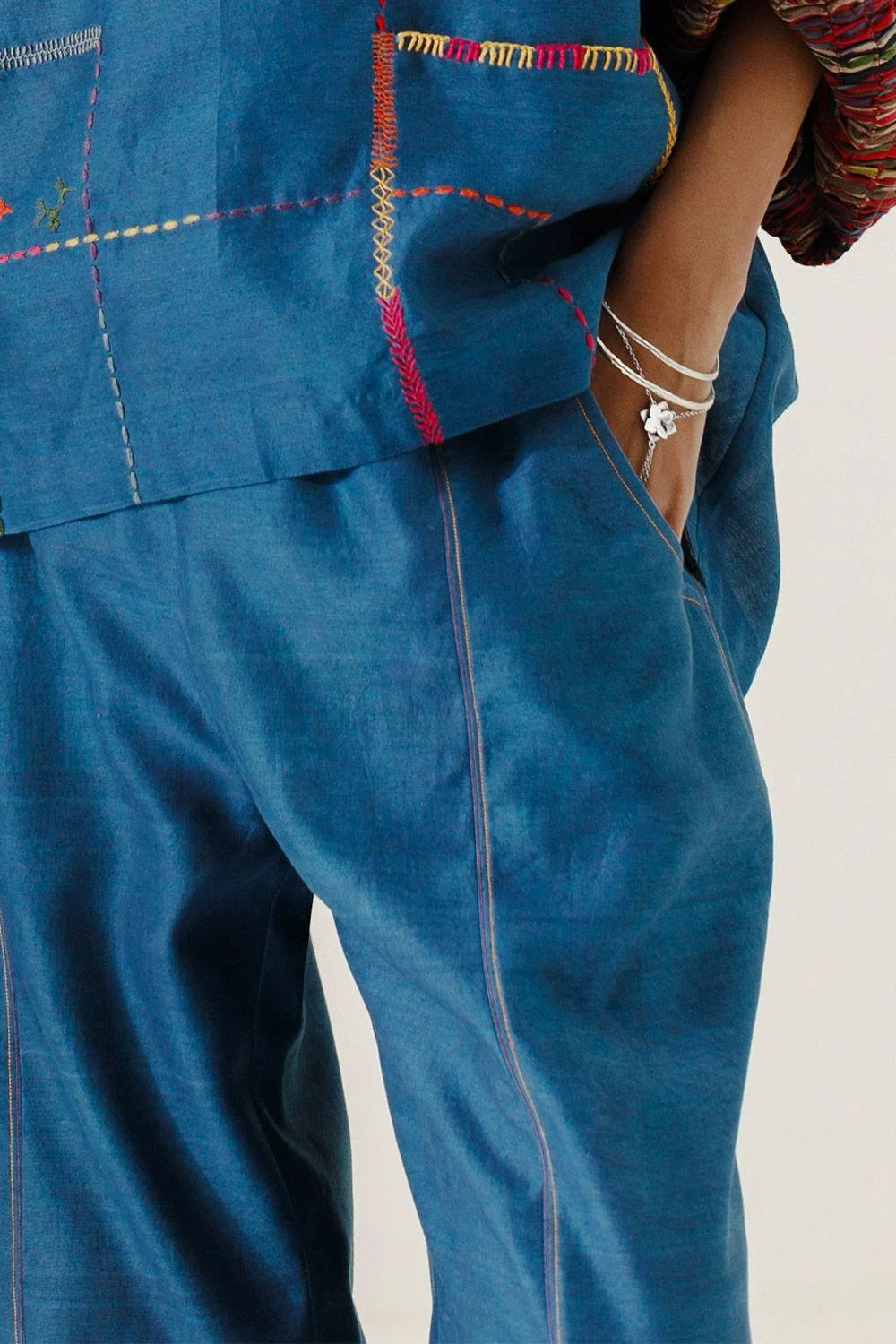 Sunira Designs Blue Mool Boho Pants 5 Sunira Designs Blue Mool Boho Pants - Image 3