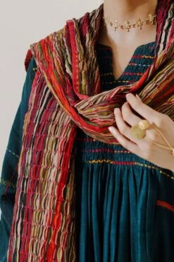 Sunira Designs Multicoloured Handwoven Chanderi Stole -Deals Toggora Store 197sun39 3