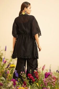 Chandrima Black Cutwork Culottes Pants -Deals Toggora Store 20032023ca34 3