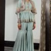 Ridhi Mehra Sea Blue Embellished Cape Peplum & Sharara Set -Deals Toggora Store 204rm19 1