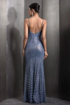Rohit Gandhi + Rahul Khanna Azure Blue Cosmic Fishtail Gown -Deals Toggora Store 2124rgrk7 5