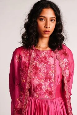 Petticoat Lane By Divya Fushcia Pink Floral Embroidered Sharara Set -Deals Toggora Store 212bpet 0101502 4