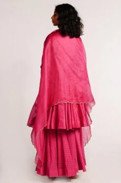 Petticoat Lane By Divya Fushcia Pink Floral Embroidered Sharara Set -Deals Toggora Store 212bpet 0101502 5