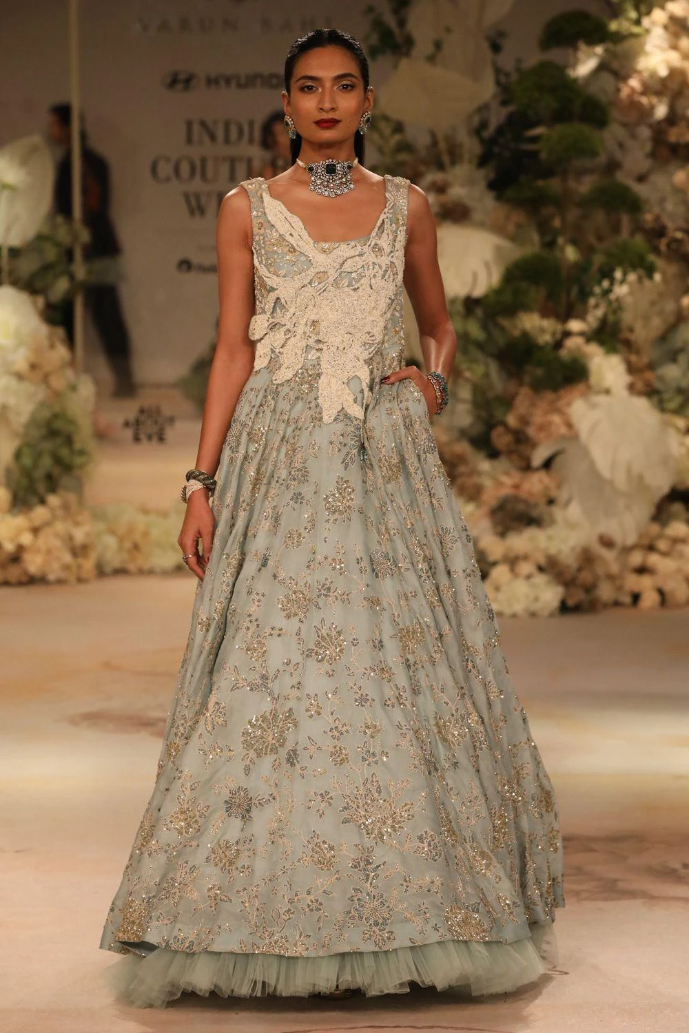 Varun Bahl Seafoam Aari Embroidered Gown 3 Varun Bahl Seafoam Aari Embroidered Gown