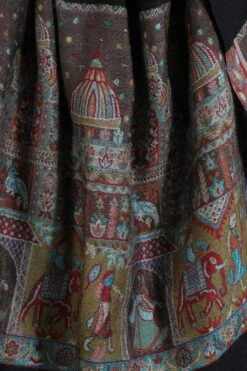 Dusala India Black Handwoven Cashmere Fine Wool Stole -Deals Toggora Store 2211dus14 5