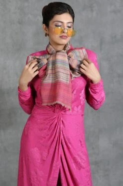 Dusala India Pink Handwoven Pashmina Reversible Stole -Deals Toggora Store 2211dus16 3