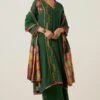 Sunira Designs Green Gulzaar Lace Stole -Deals Toggora Store 2222323sg50 1