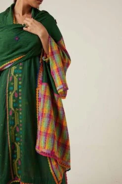 Sunira Designs Green Gulzaar Lace Stole -Deals Toggora Store 2222323sg50 4