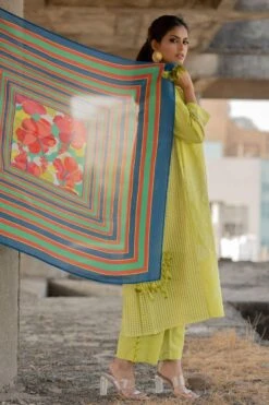 Pooja Keyur Blue Colour Burst Scarf