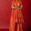 Pooja Keyur Orange & Yellow Aari Embroidered Sharara Set -Deals Toggora Store 229pk15 1