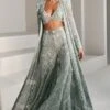 Ritika Mirchandani Fresh Green Hand Embroidered Long Jacket Set