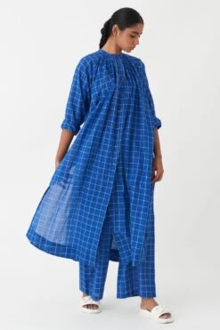 Three Electric Blue Checkered Pants 7 Three Electric Blue Checkered Pants -Deals Toggora Store 251023tw2 2