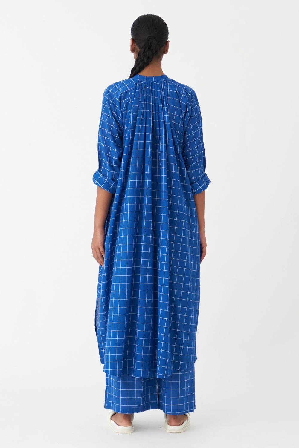 Three Electric Blue Checkered Pants 6 Three Electric Blue Checkered Pants - Image 4