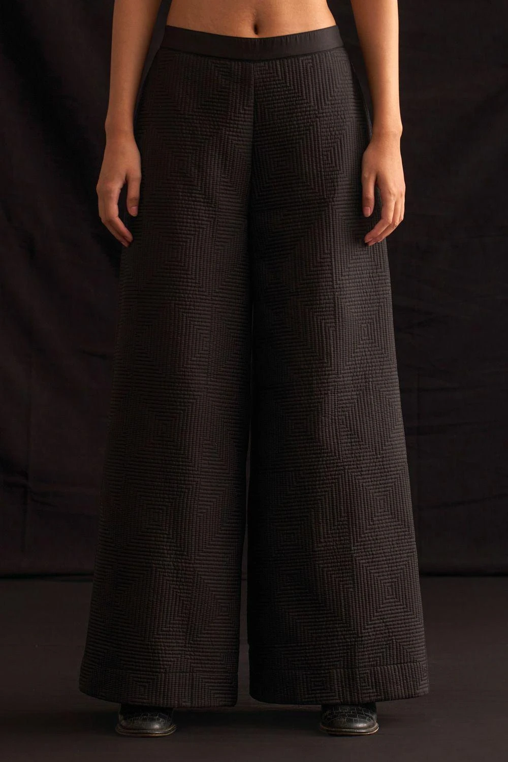 Amrich Mika Quilted Wide Leg Trousers 4 Amrich Mika Quilted Wide Leg Trousers - Image 2