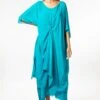 Stephany Blue Silk Georgette Kaftan -Deals Toggora Store 2611step7 1