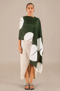 AMPM Alma Forest Green Silk Scarf