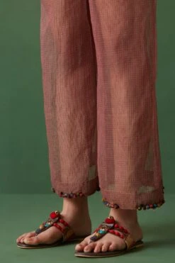Medha Pink Hand Embroidered Pants -Deals Toggora Store 268med14 2 1