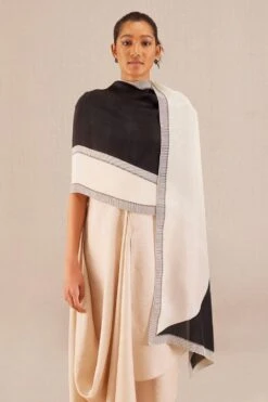 AMPM Amelia Chic Black Silk Scarf