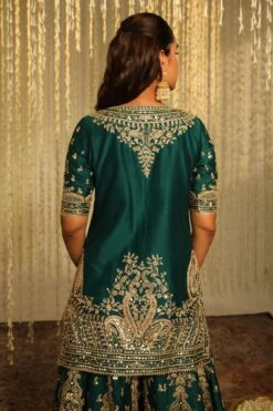 Sheetal Batra Aafiya Green Floral Embellished Kurta Set -Deals Toggora Store 2712s23b33 5