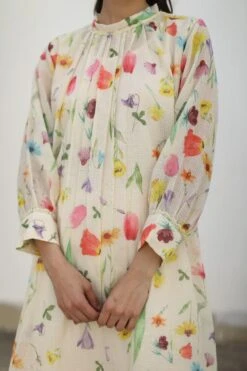 Begum Pret Nilofer Ivory Floral Dress -Deals Toggora Store 272bgp4 4