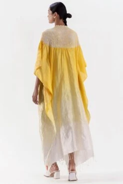 Medium Metallic Yellow Shibori Kaftan -Deals Toggora Store 27423sm18 4