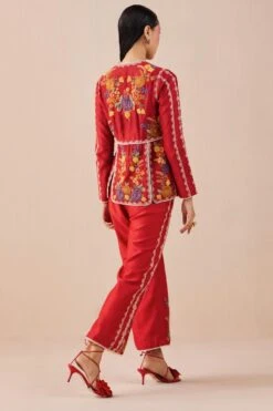 Chandrima Red Embroidered Pants -Deals Toggora Store 2811cha47 3