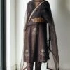 Shorshe Silk Organza Brown Stole -Deals Toggora Store 2812sho22 1