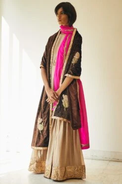 Shorshe Dark Brown Velvet Stole -Deals Toggora Store 2812sho25 3