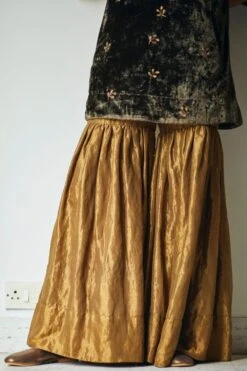 Shorshe Moss Green Velvet Kurta & Sharara -Deals Toggora Store 2812sho4 4