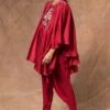 Jayanti Reddy Red Satin Silk Dhoti 1 Jayanti Reddy Red Satin Silk Dhoti -Deals Toggora Store 283jr21 1
