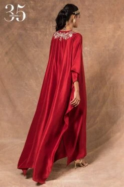 Jayanti Reddy Maroon Embroidered Kaftan -Deals Toggora Store 283jr35 6