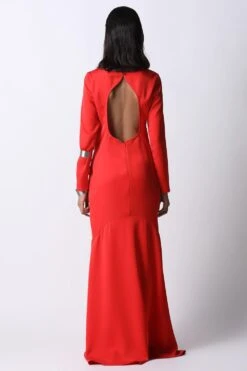 431-88 By Shweta Kapur Flame Red Mars Dress -Deals Toggora Store 28723sk10 4