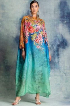 Rajdeep Ranawat Multi-coloured Silk Kaftan