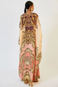 Rajdeep Ranawat Warm Blush Printed Kaftan With Jeweled Waist -Deals Toggora Store 2912rd15 5