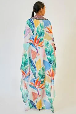 Rajdeep Ranawat V-neck Printed Silk Kaftan -Deals Toggora Store 2912rd16 5