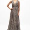 Sharnita Nandwana Black Foil Cheetah Print Gown -Deals Toggora Store 2912sn2 1
