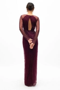 Sharnita Nandwana Red Embellished Gown With A Side Slit -Deals Toggora Store 2912sn5 5