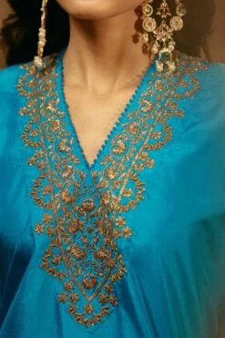 BRIH Firozi Hand Embroidered Kaftan Set -Deals Toggora Store 29723bh13 3