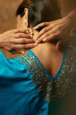 BRIH Firozi Hand Embroidered Kaftan Set -Deals Toggora Store 29723bh13 5