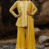 Mishru Yellow Floral Embroidered Sharara Set -Deals Toggora Store 297misro1 1