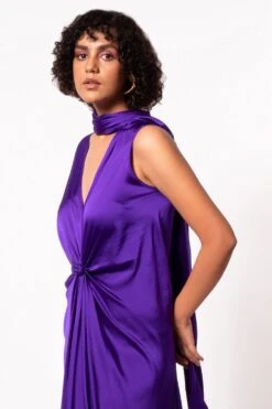 Stephany Purple Kaftan Style Dress -Deals Toggora Store 297step3 3
