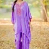 Lavender Bandhni Kaftan Set -Deals Toggora Store 2pckafmir 1
