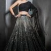 Rohit Gandhi + Rahul Khanna Black Ombre Embellished Lehenga Set -Deals Toggora Store 3011rr02 1