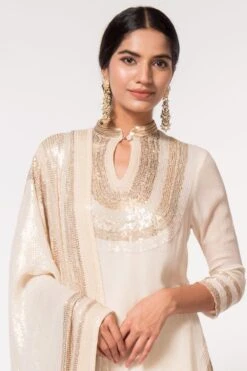 Nakul Sen Ivory Sequinned Sharara Set -Deals Toggora Store 305ns4 4