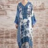 Rajdeep Ranawat Blue Verusha V-neck Floral Kaftan