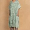 Ikai Granite Green Shibori Pleated Kaftan -Deals Toggora Store 31523ia5 1